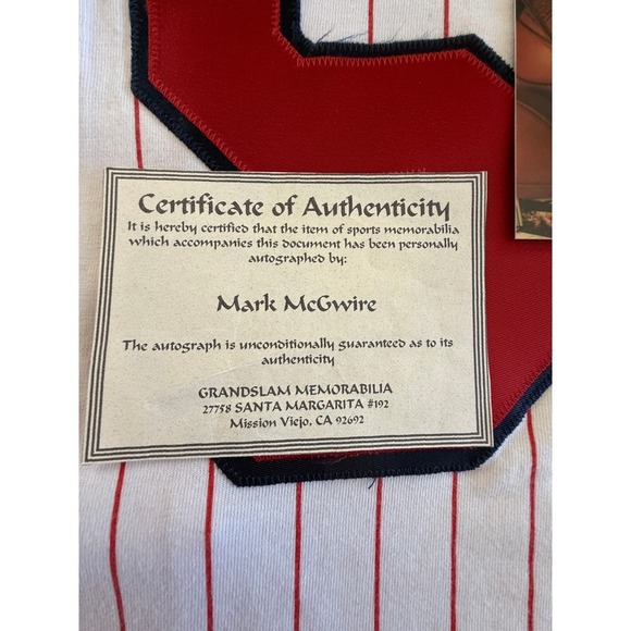 Vintage St. Louis Cardinals Mark McGwire #25 Jersey Certified Authentic - Picture 12 of 14